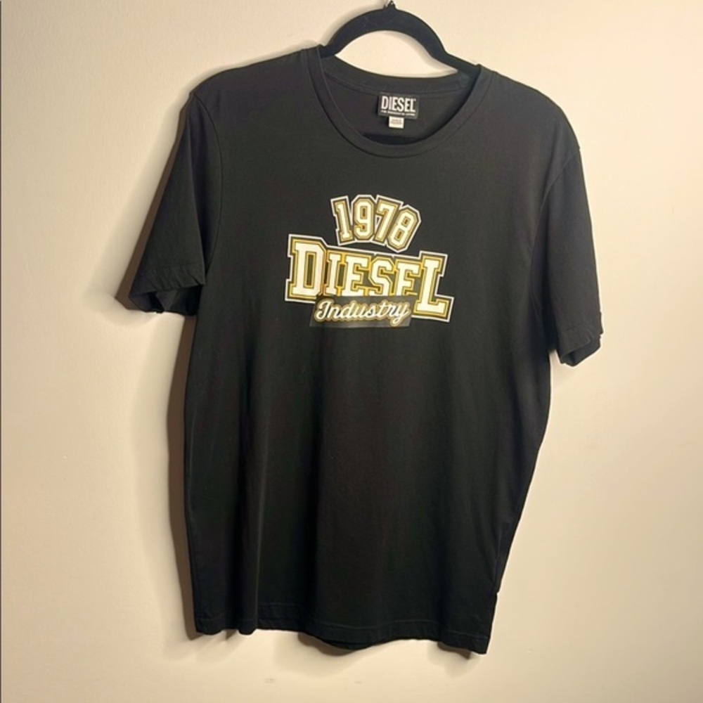Diesel Black Graphic T-Shirt for Men